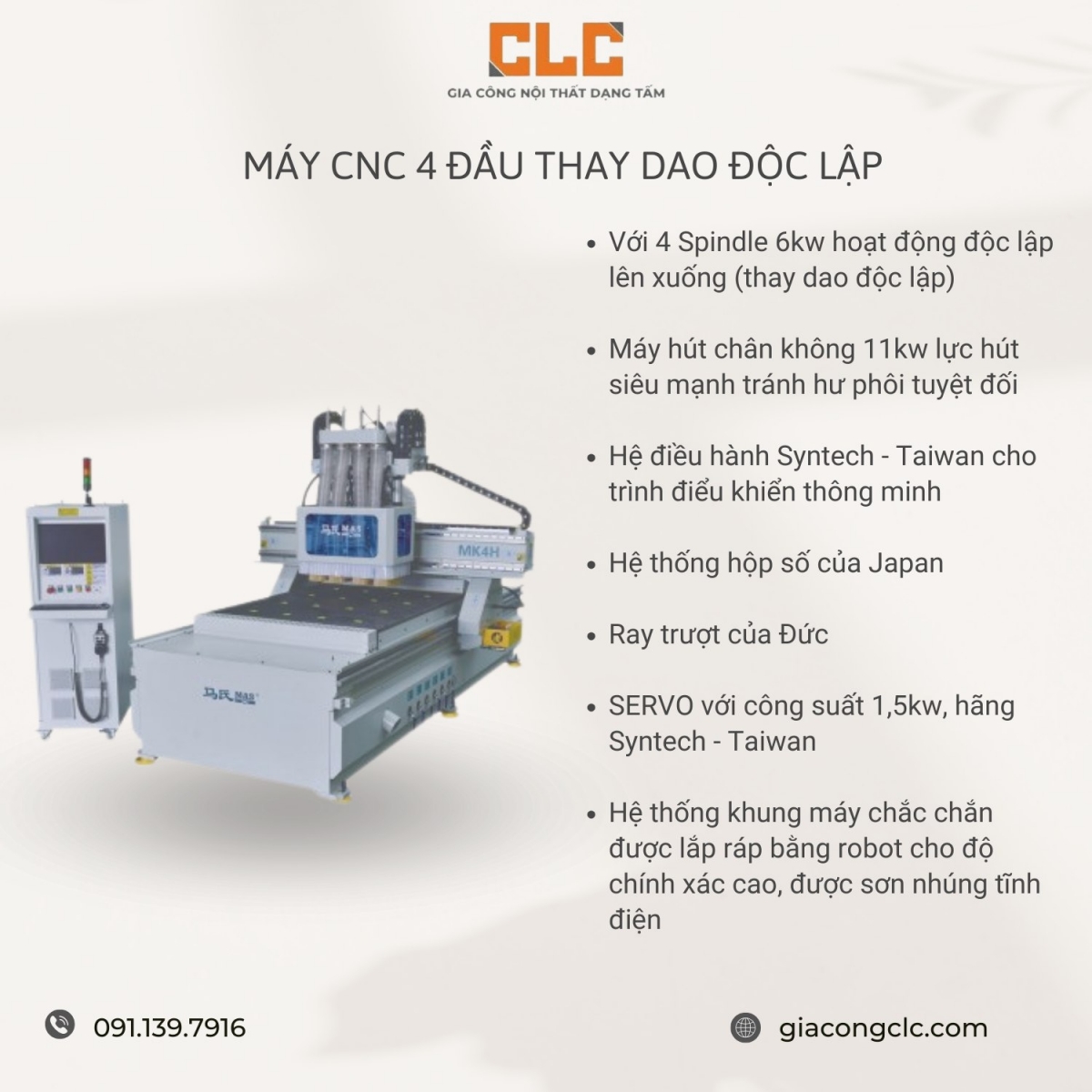 Khám Phá Kỹ Thuật Sử Dụng Máy CNC Trong Sản Xuất Nội Thất Tại Gia Công CLC