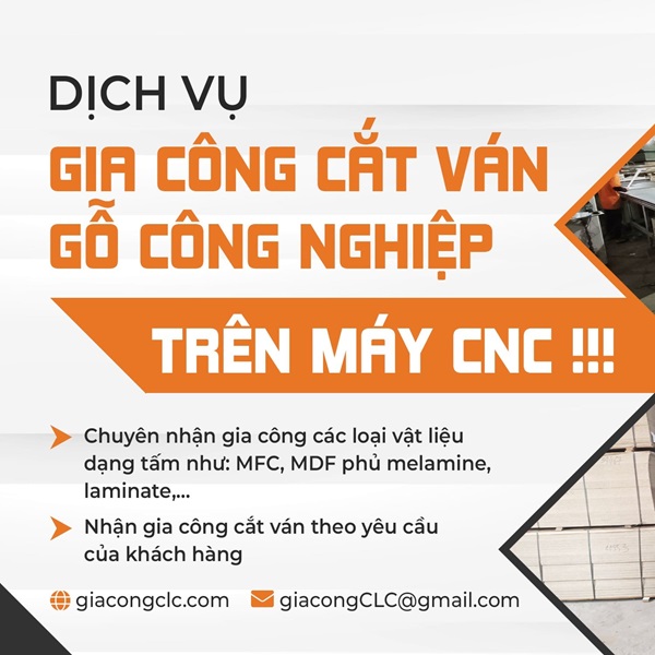 Dịch vụ gia công sản xuất nội thất bằng máy CNC