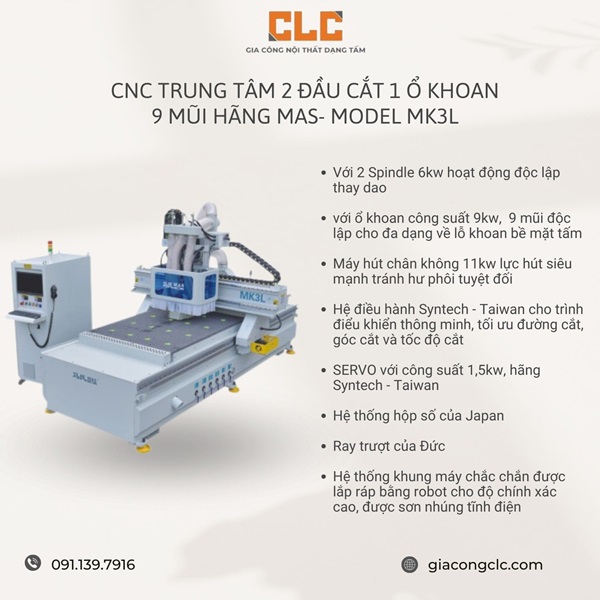 Các loại máy CNC soi huỳnh cánh của CLC