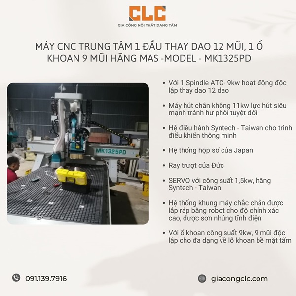 Các loại máy CNC soi huỳnh cánh của CLC