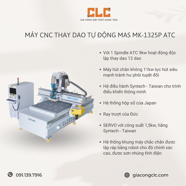 Các loại máy CNC soi huỳnh cánh của CLC