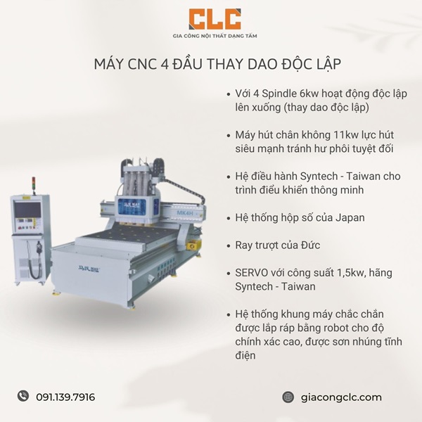 Các loại máy CNC soi huỳnh cánh của CLC