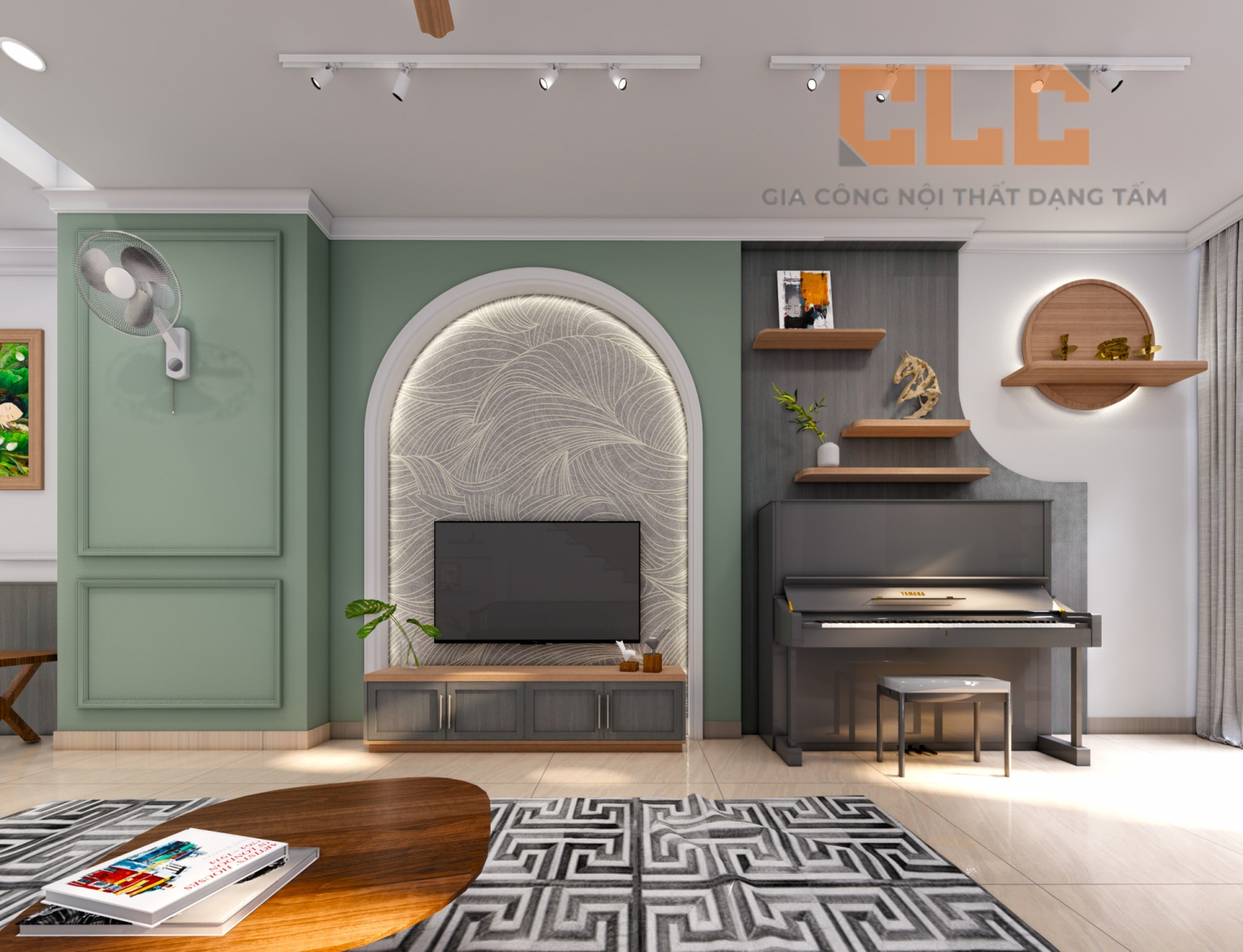 Khám Phá Nội Thất Phòng Khách Gỗ Tấm CLC: Sang Trọng, Bền Đẹp, Giá Phải Chăng